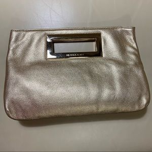 Michael Kors Gold Leather Clutch Purse